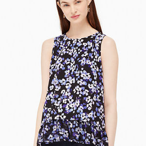 Kate Spade Hydrangia Ruffle Blouse Cute Top Medium